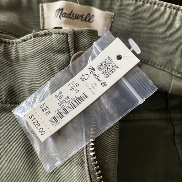 Madewell The Slim Straight Utility Pant in Garment Dye 26 new - Picture 2 of 10